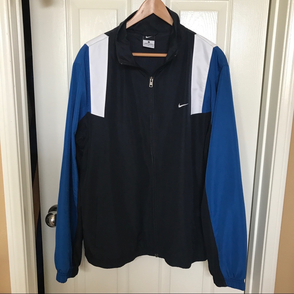 Nike Men’s Size L Blue Zip Windbreaker Jacket